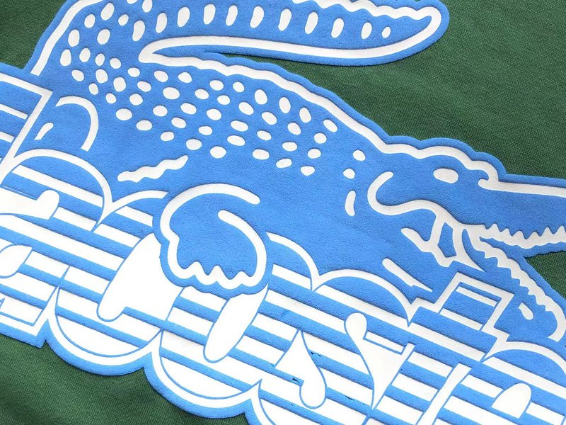 Свитшот Lacoste Big Crocodile Print And Logo Lettering Front "Green" фото № 6