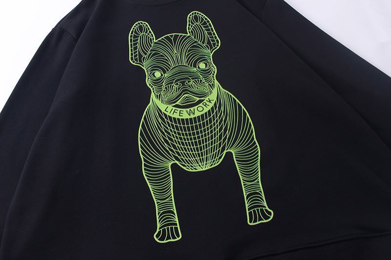 Свитшот Life Work With Dog Print "Black/Green" фото № 5