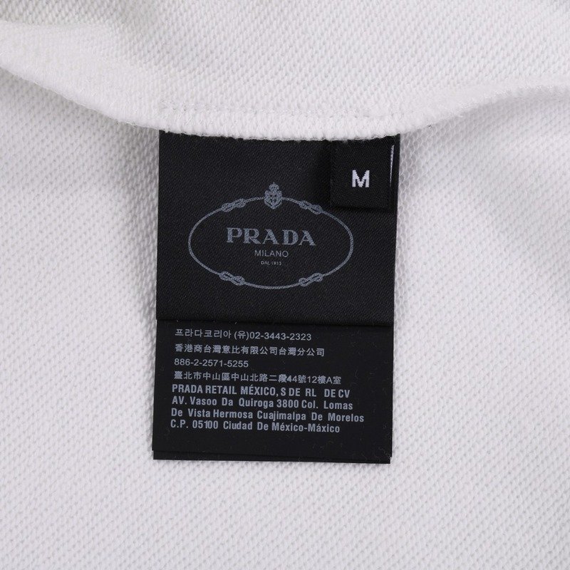 Свитшот Prada Leather Large Logo "White" фото № 5
