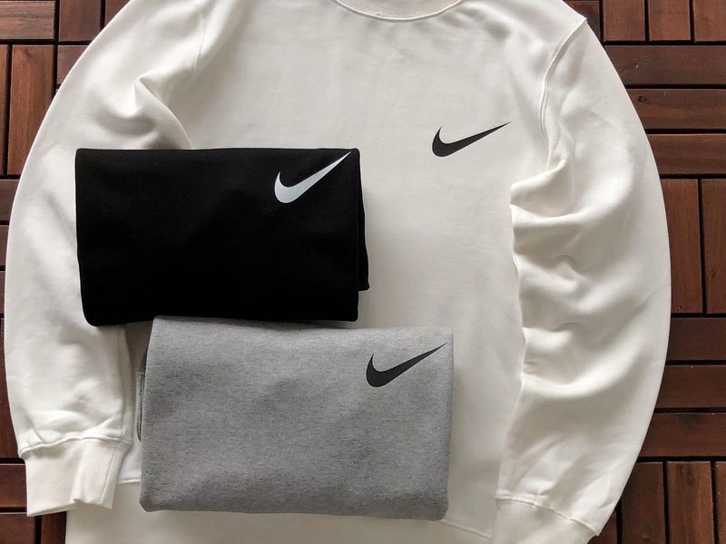 Свитшот Stussy Logo Inscription And Nike Logo "White" фото № 3