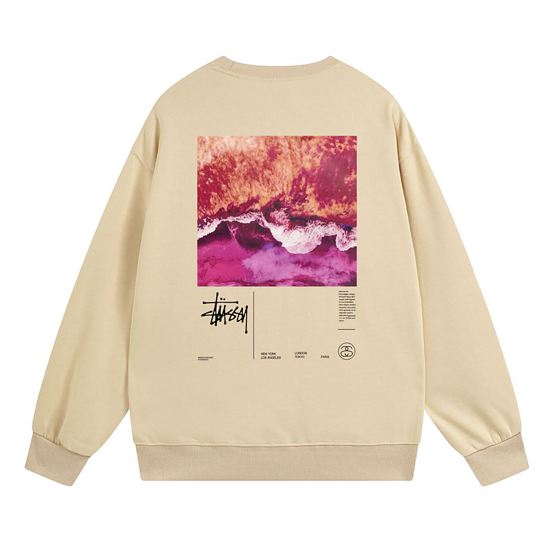 Свитшот Stussy Pink Tide On The Beach "Beige" фото № 2