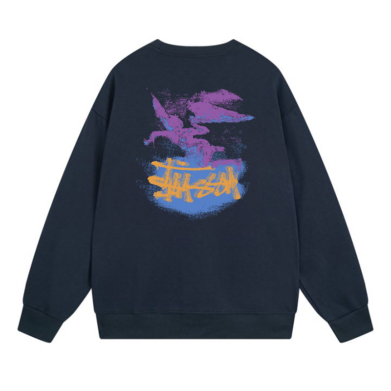 Свитшот Stussy Spot The Falling Angel "Blue" фото № 2