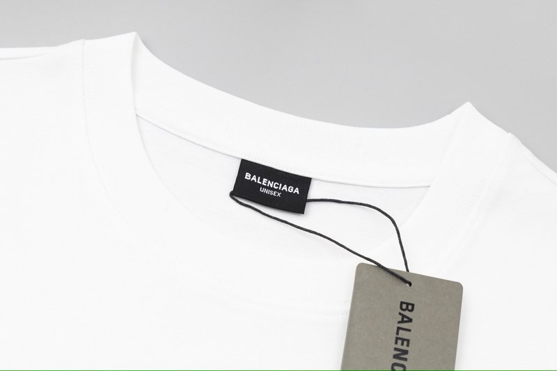 Майка Balenciaga With Pasted Logo "White" фото № 6