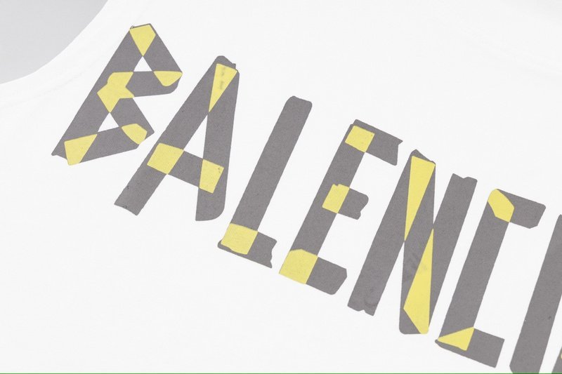 Майка Balenciaga With Pasted Logo "White" фото № 9