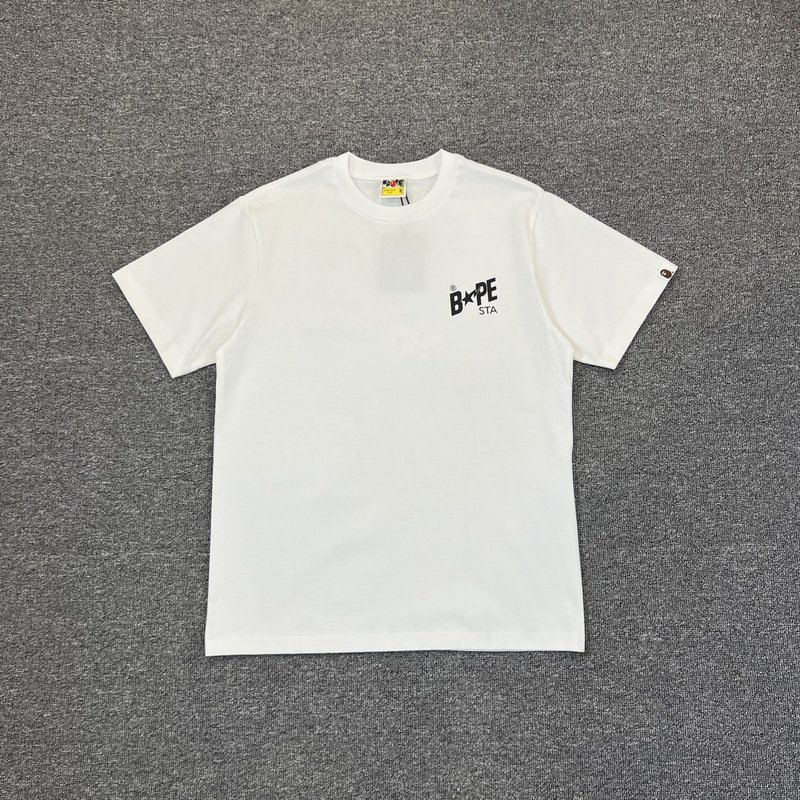 Футболка A Bathing Ape Star Trails "White" фото № 3