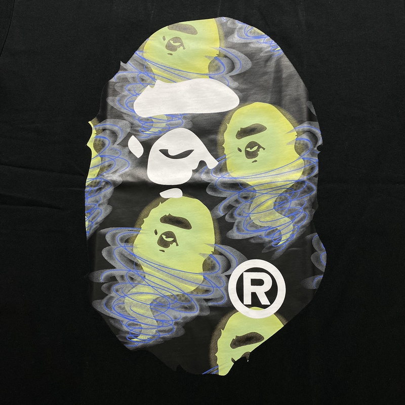 Футболка A Bathing Ape Monkey And Ghosts "Black" фото № 2