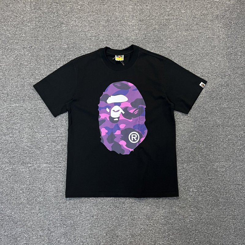 Футболка A Bathing Ape With Print On Both Sides "Black/Violet" фото № 2