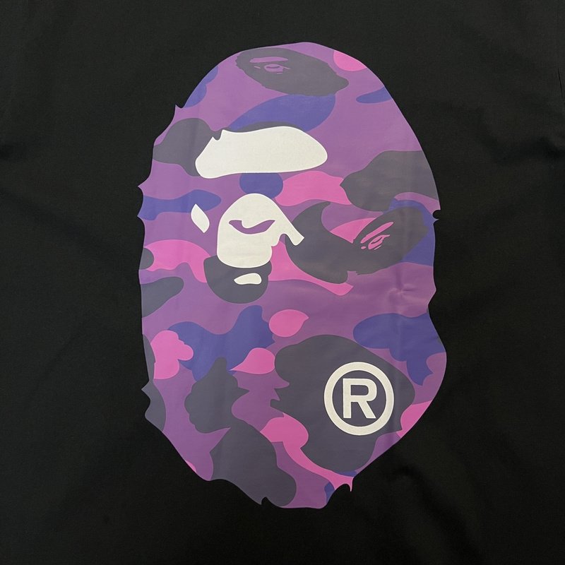 Футболка A Bathing Ape With Print On Both Sides "Black/Violet" фото № 3