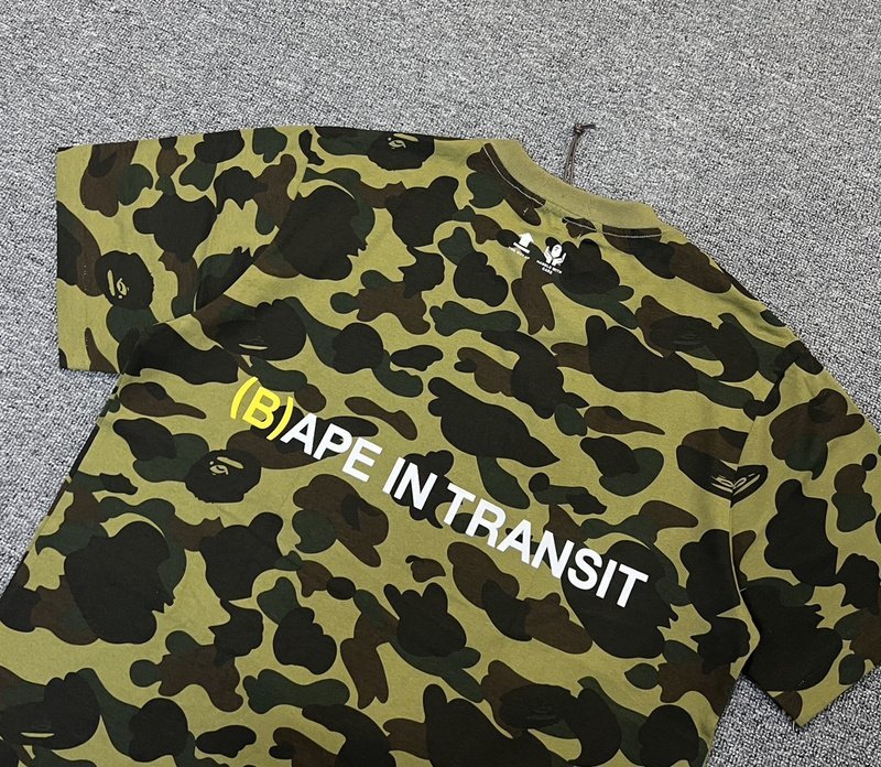 Футболка A Bathing Ape In Transit "Green/Black" фото № 4