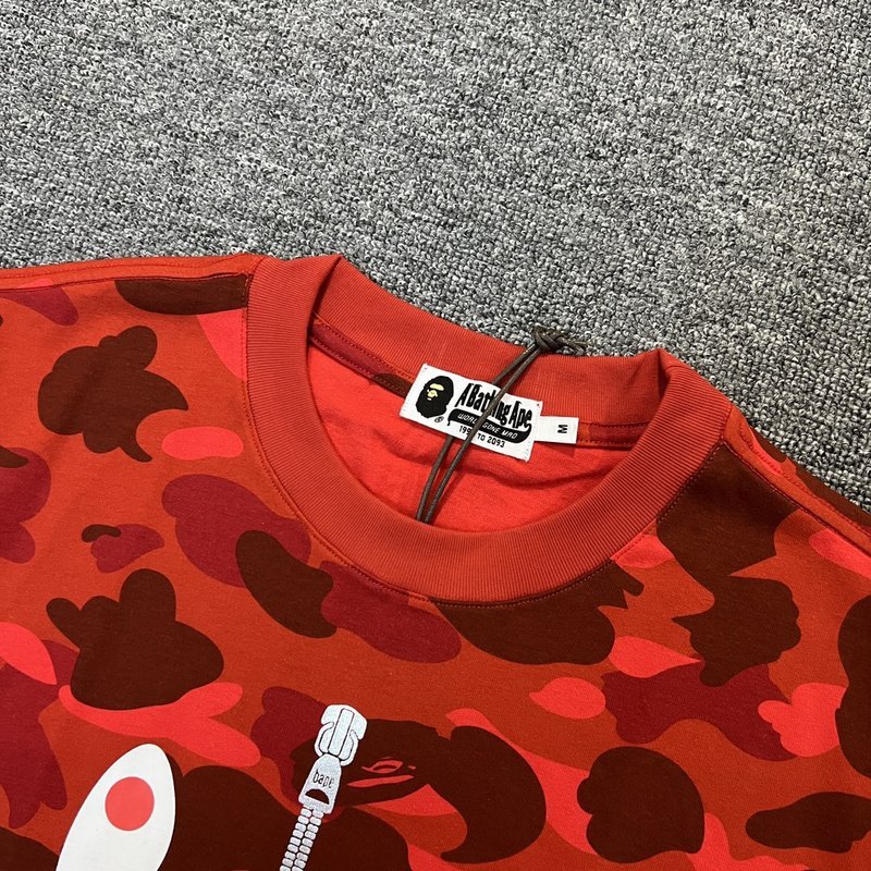 Футболка A Bathing Ape With A Lock "Red" фото № 3
