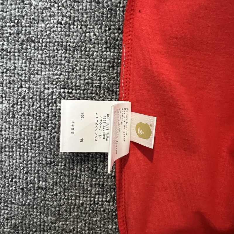 Футболка A Bathing Ape With A Lock "Red" фото № 7