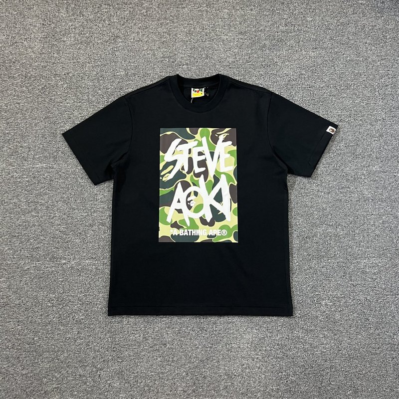 Футболка A Bathing Ape Steve Aoki "Black" фото № 2