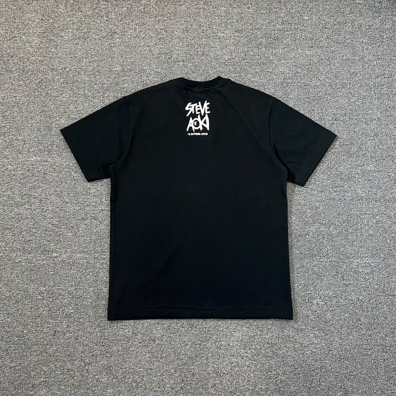 Футболка A Bathing Ape Steve Aoki "Black" фото № 3