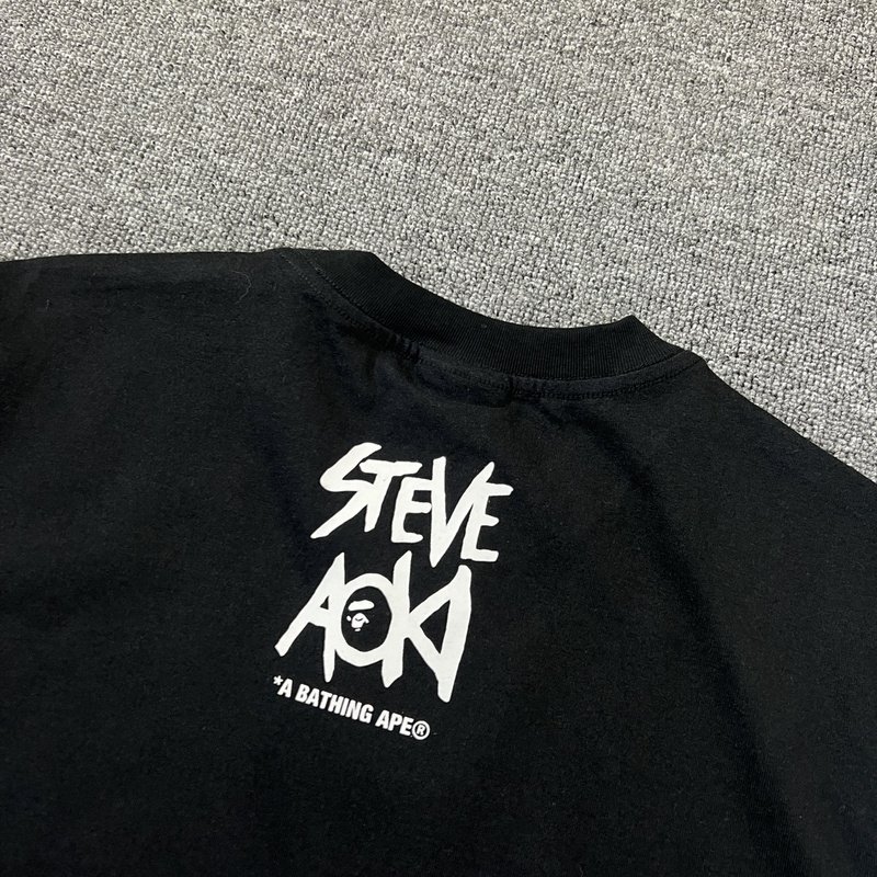 Футболка A Bathing Ape Steve Aoki "Black" фото № 4