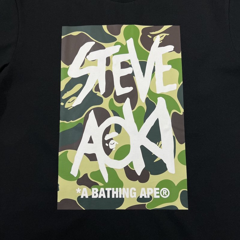 Футболка A Bathing Ape Steve Aoki "Black" фото № 5