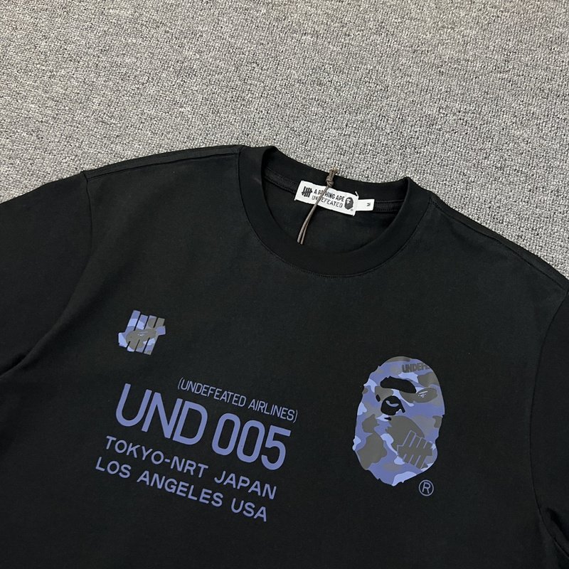 Футболка A Bathing Ape Undefeated Airlines 005 "Black" фото № 6