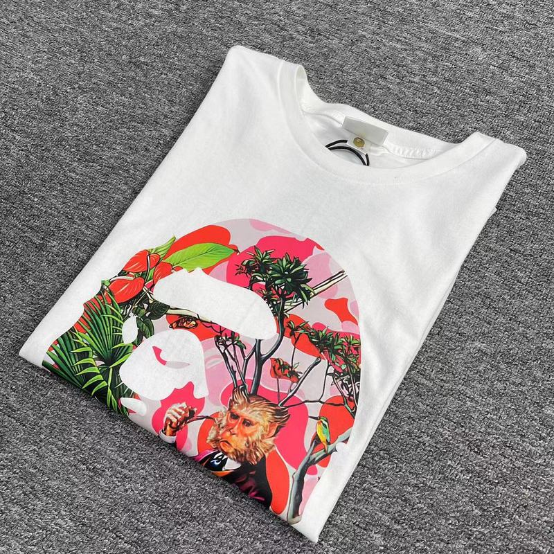 Футболка A Bathing Ape Monkey In The Tropics "White" фото № 2