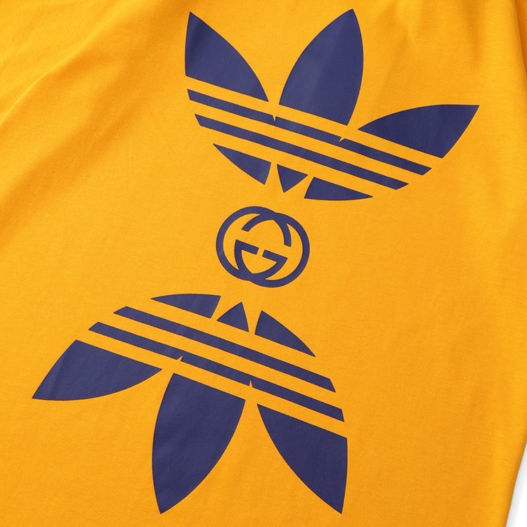 Футболка Adidas X Gucci Trefoil Logo "Yellow" фото № 6