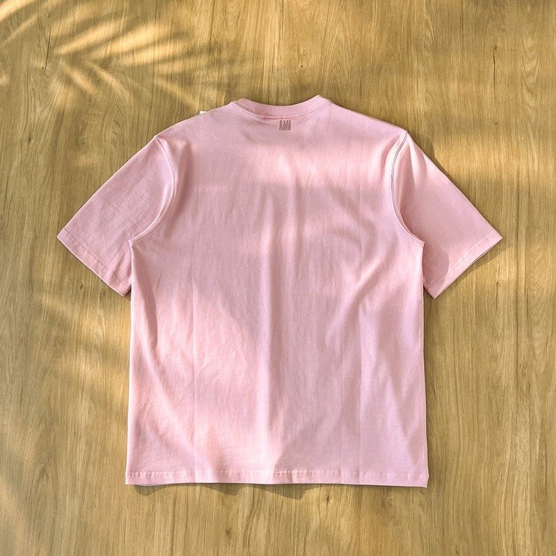 Футболка Amiri With The Ami Logo "Pink" фото № 3