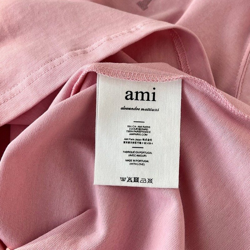 Футболка Amiri With The Ami Logo "Pink" фото № 8
