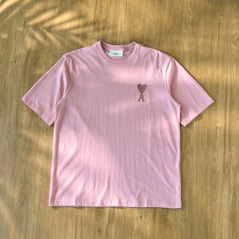 Футболка Amiri With The Ami Logo "Pink" фото № 9