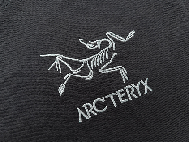 Футболка Arcteryx With A Large And Small Logo Print "Gray" фото № 4
