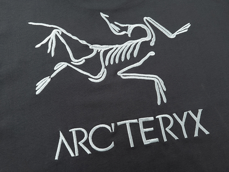 Футболка Arcteryx With A Large And Small Logo Print "Gray" фото № 2