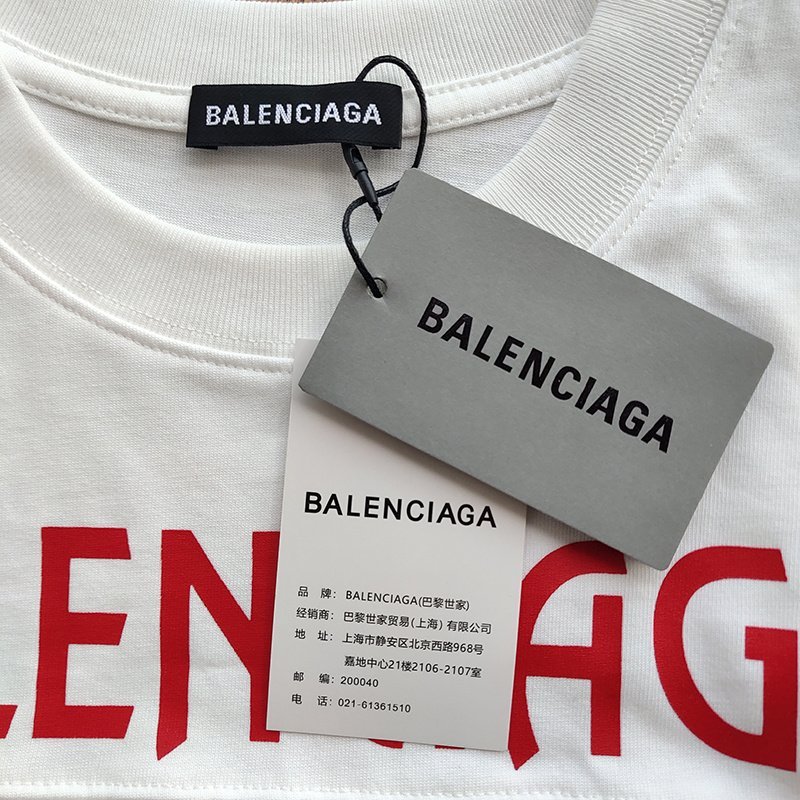 Футболка Balenciaga Logo Patch Unusual "White" фото № 2