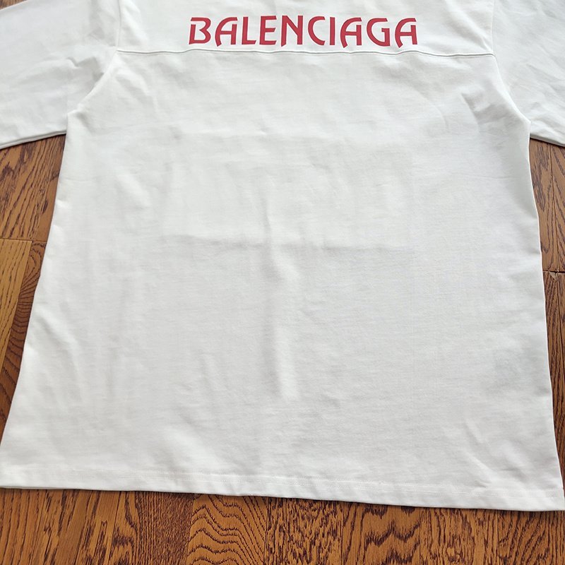 Футболка Balenciaga Logo Patch Unusual "White" фото № 7