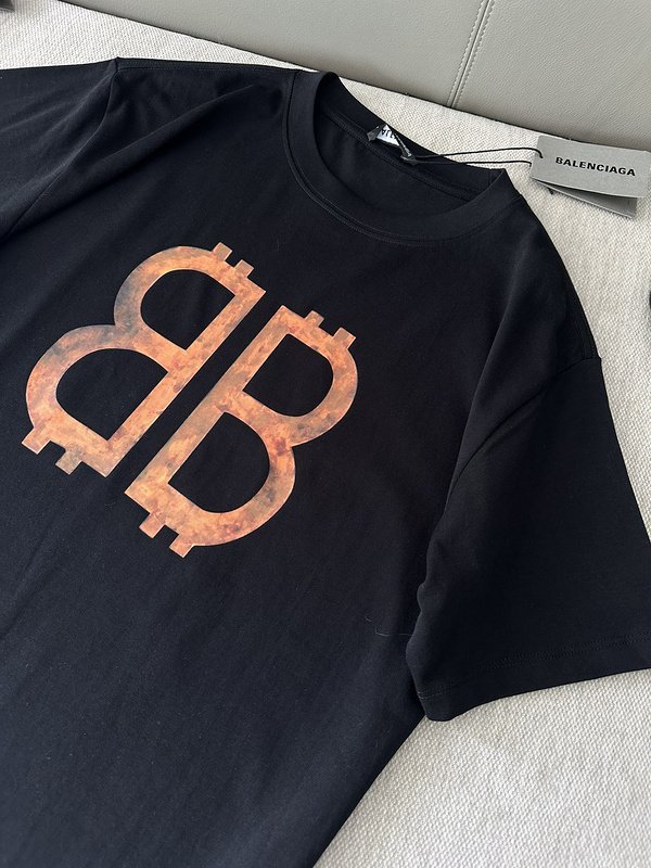 Футболка Balenciaga Rusty Logo "Black" фото № 2
