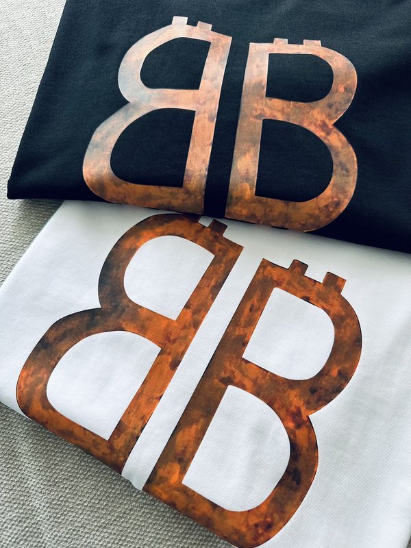 Футболка Balenciaga Rusty Logo "Black" фото № 4