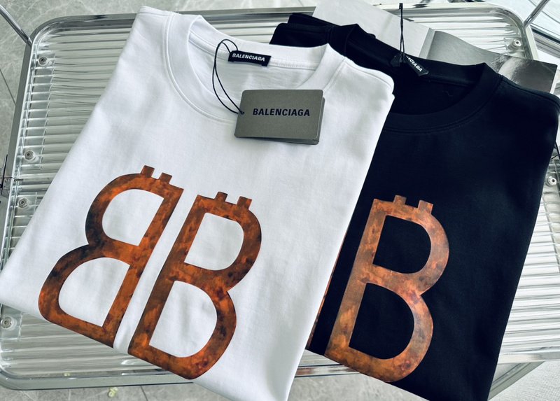 Футболка Balenciaga Rusty Logo "Black" фото № 5