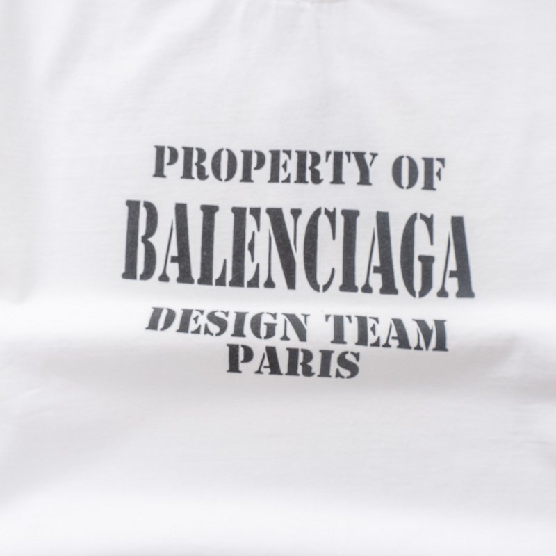 Футболка Balenciaga Inscription Design Team Paris "White" фото № 4