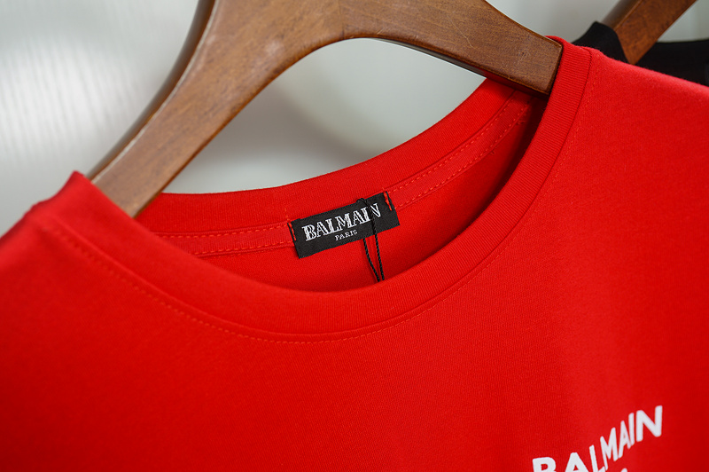 Футболка Balmain Branded "Red" фото № 2