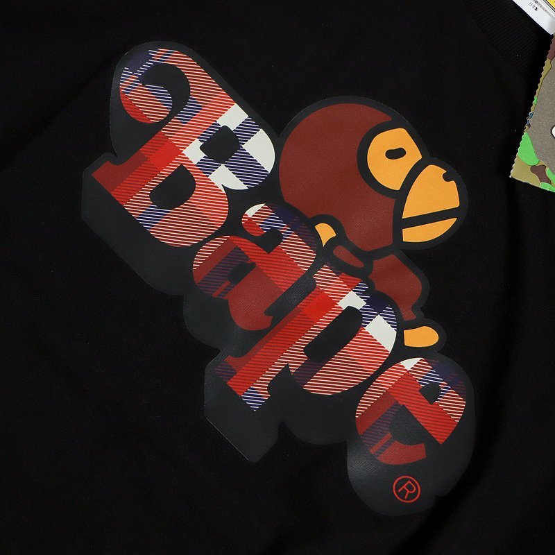 Футболка Bape Monkey Sleeping Logo "Black" фото № 3