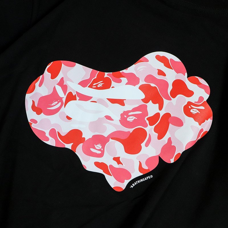 Футболка Bape Colorful Small Details Front And Big Print Back "Black" фото № 5