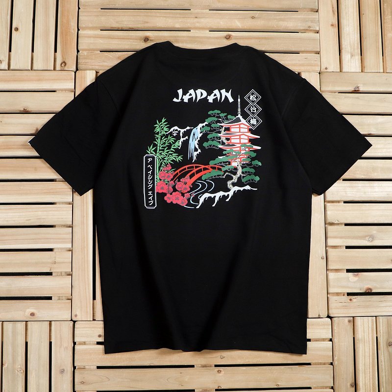 Футболка Bape Japanese Garden Print "Black" фото № 2
