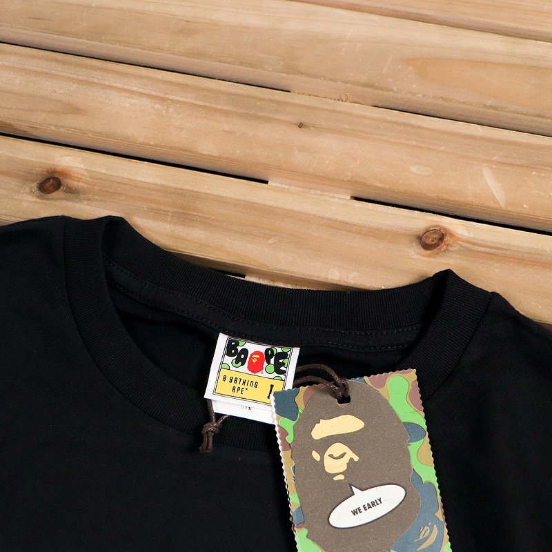 Футболка Bape Inscription Ape Shall Never Kill Ape "Black" фото № 3