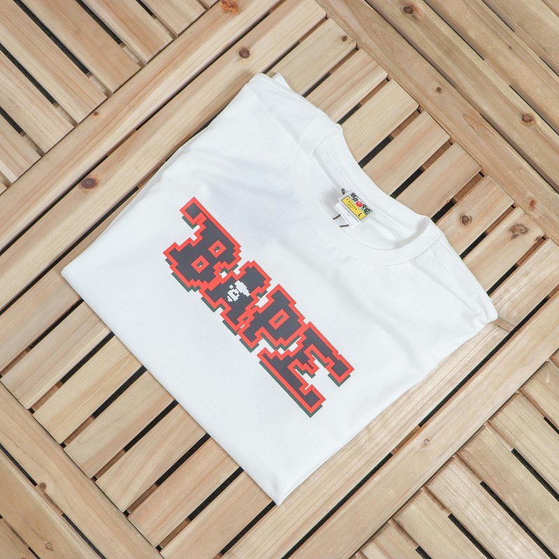 Футболка Bape Pixel Logo With Ape "White" фото № 8