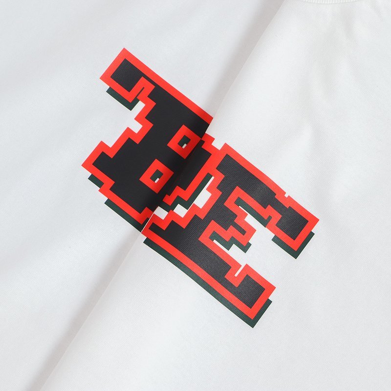 Футболка Bape Pixel Logo With Ape "White" фото № 4