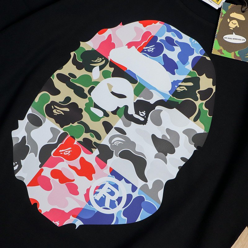 Футболка Bape Logo From Colorful Parts Front "Black" фото № 3