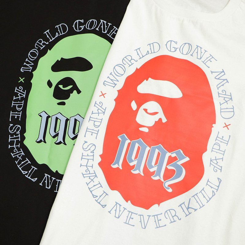 Футболка Bape Monkey Color "White" фото № 3