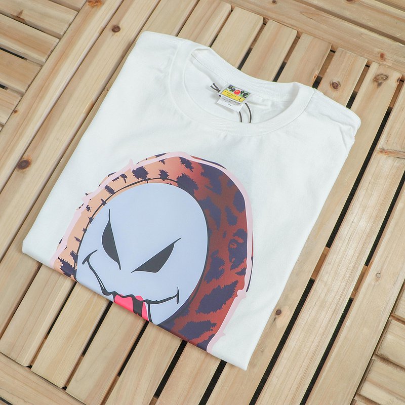 Футболка Bape Smiley With Tongue "White" фото № 8