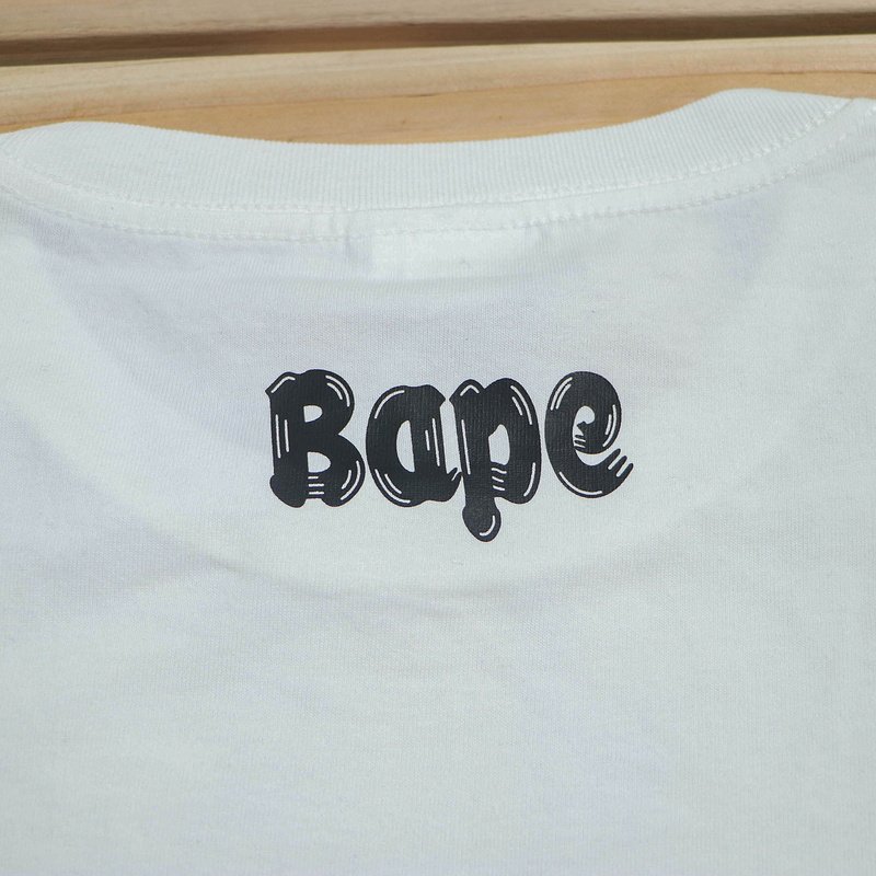 Футболка Bape Little Monkey With Hieroglyphs "White" фото № 4