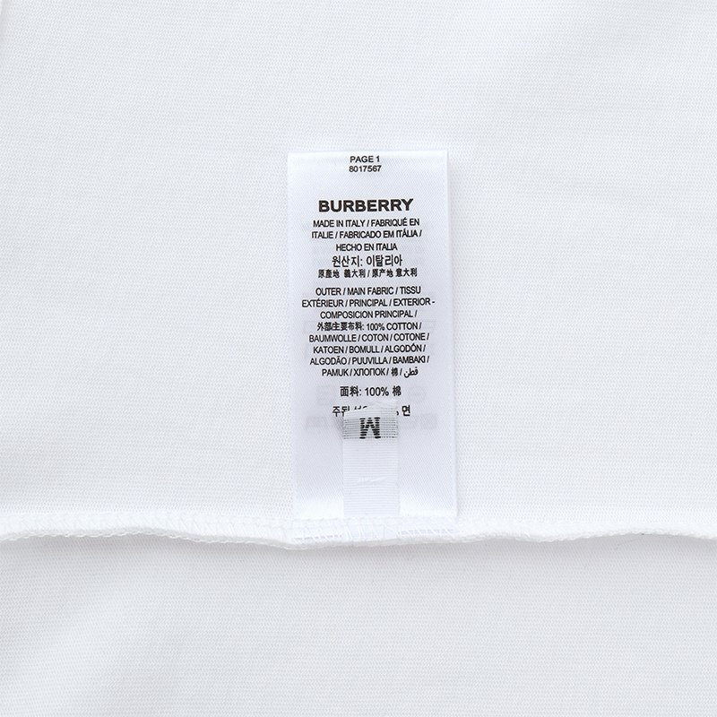 Футболка Burberry With Logo Patch Cotton "White" фото № 4