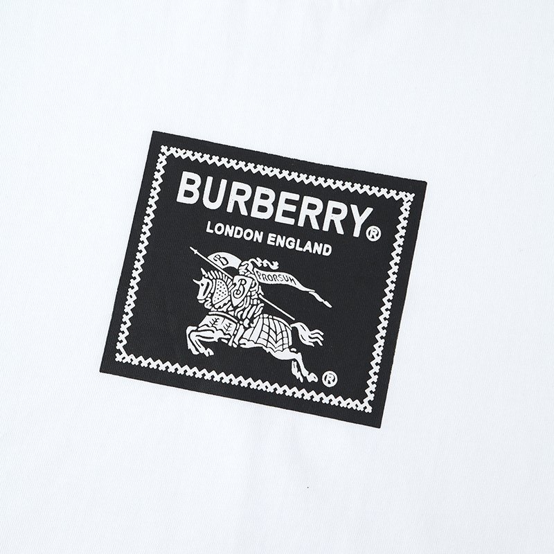 Футболка Burberry With Logo Patch Cotton "White" фото № 7