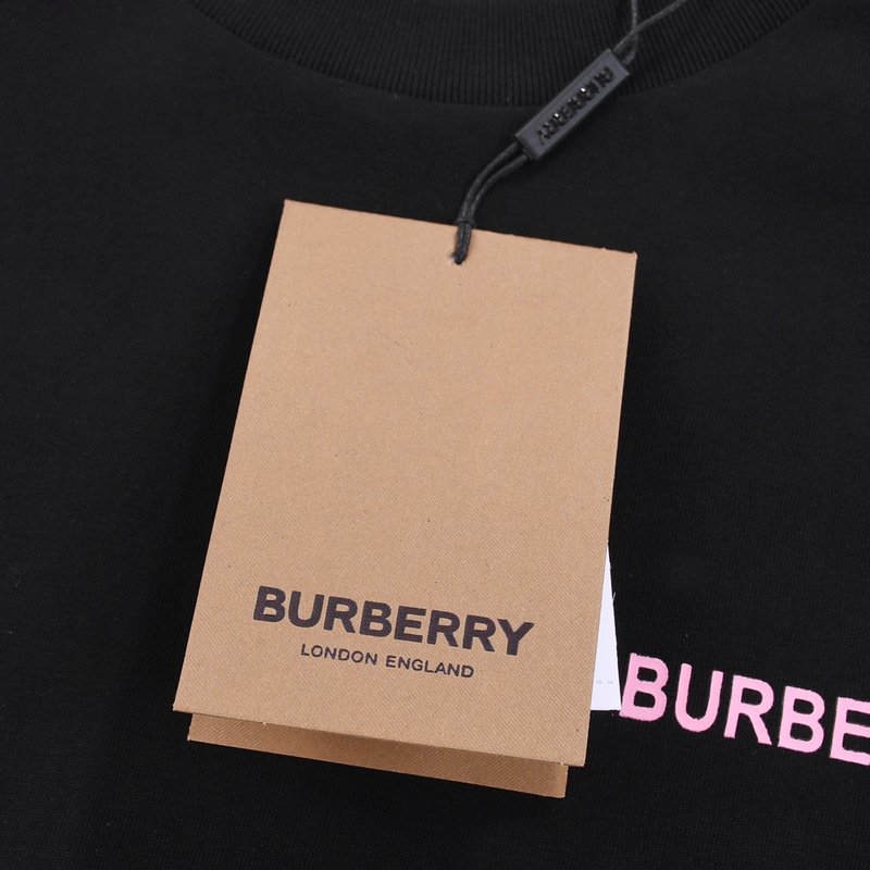 Футболка Burberry Pink Ribbon Print With Inscription "Black" фото № 6