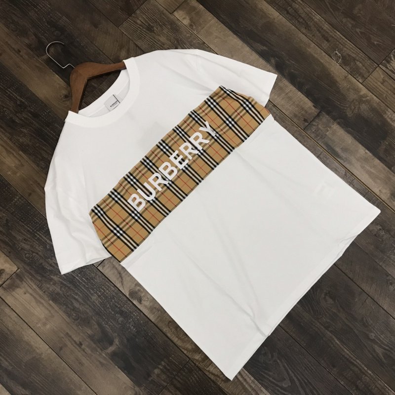 Футболка Burberry With Cage-Style Stripe "White" фото № 3