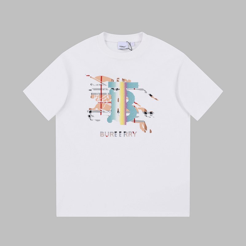 Футболка Burberry With Colored Logo "White" фото № 2