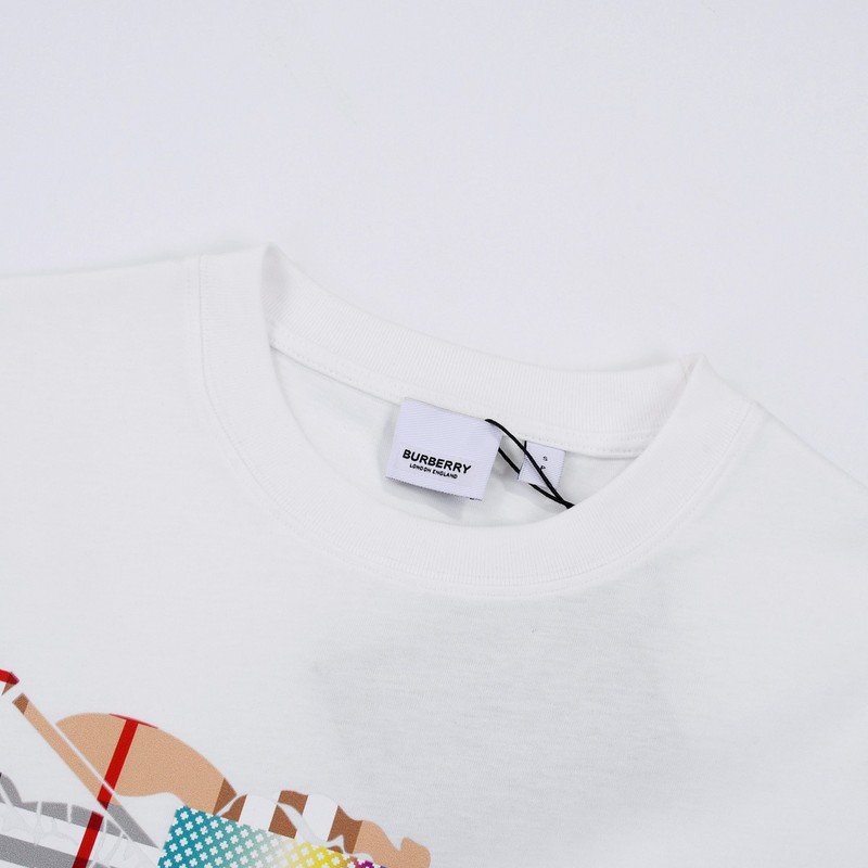 Футболка Burberry With Colored Logo "White" фото № 9